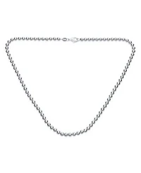 Bling Jewelry Dainty Sterling Silver Petite 4mm Round Bead Station Ball Necklace For Women Shinny 18 Inch