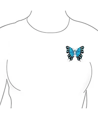 Bling Jewelry Large Multi Color Butterfly Brooch Pin Crystal Accent Enamel Gold Plated