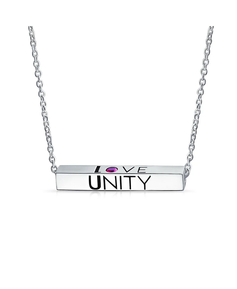 Bling Jewelry Ayllu Amulet Talisman Inspirational Bff Message Saying Intertwine Symbol Love Luck Unity Words Geometric Sideways Horizontal Name Bar Ne