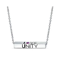 Bling Jewelry Ayllu Amulet Talisman Inspirational Bff Message Saying Intertwine Symbol Love Luck Unity Words Geometric Sideways Horizontal Name Bar Ne