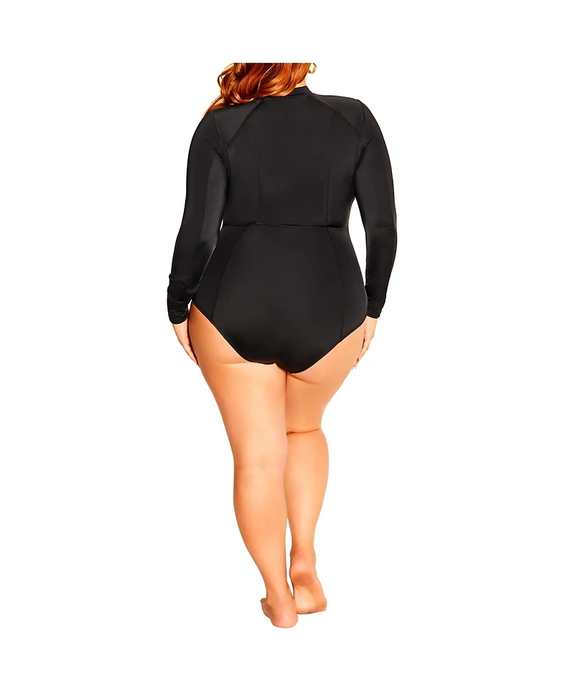 City Chic Plus Cancun Long Sleeve 1 Piece