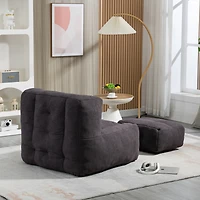 Streamdale Furniture Bean bag and ottoman set for adults and kids