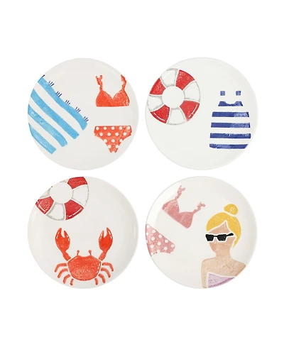 Vietri Riviera Assorted Salad Plates, Set of 4