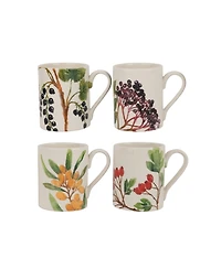 Vietri Foresta Primavera Assorted Mugs, Set of 4