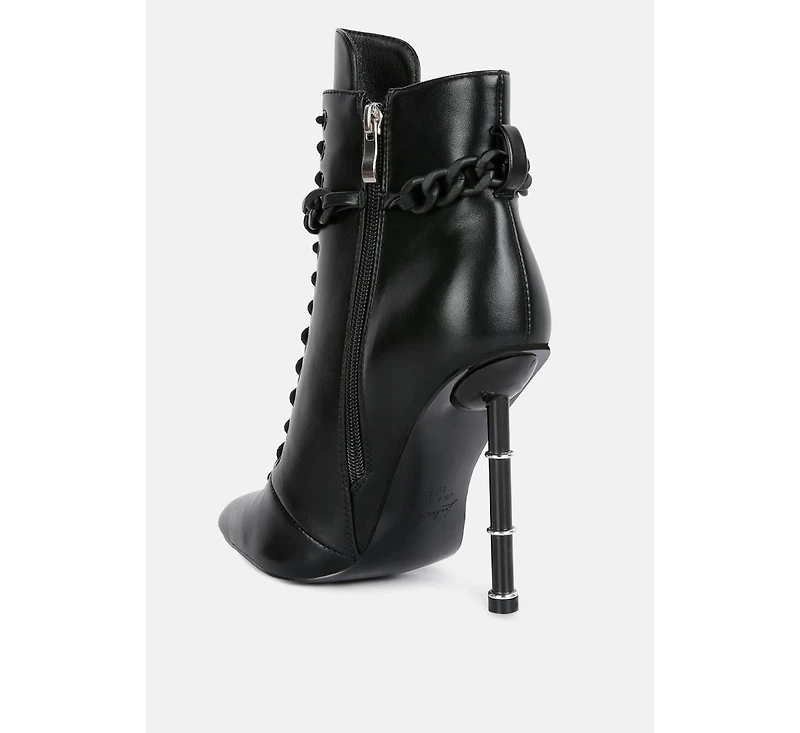 moulin ringed stiletto camouflage ankle boot