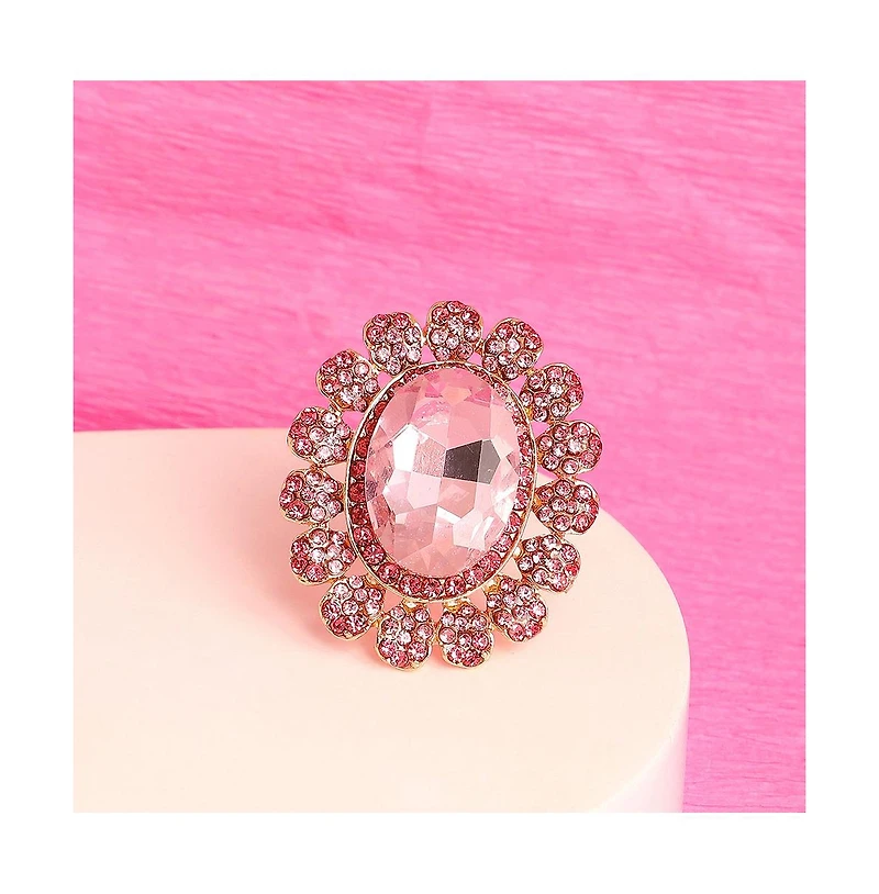 Sohi Women's Romance Oval Statement Ring