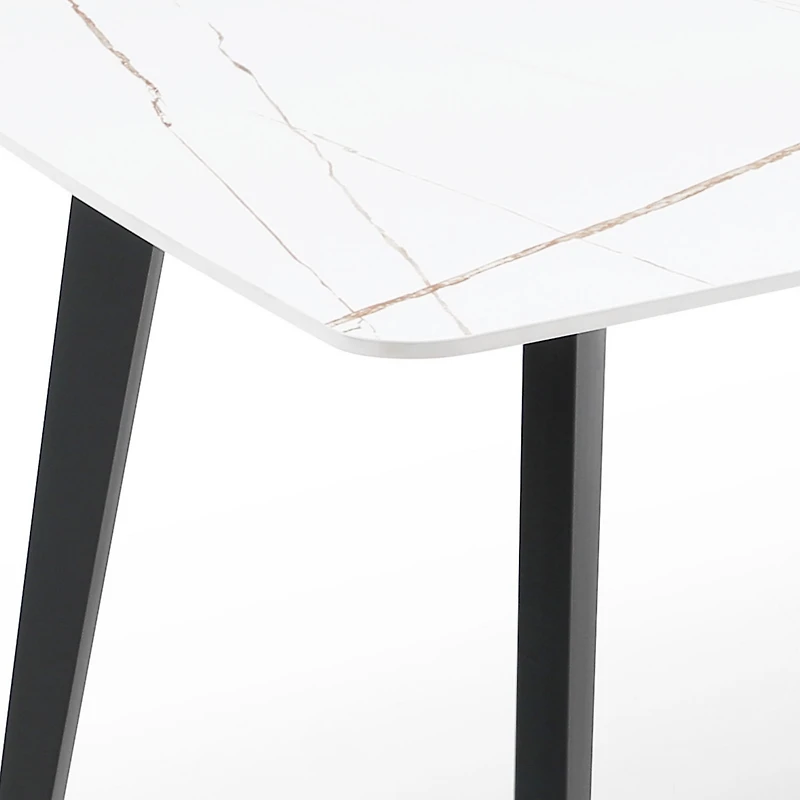 Porcelain Dining Table White 70"