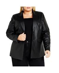 City Chic Plus Size Fallon Faux Leather Jacket