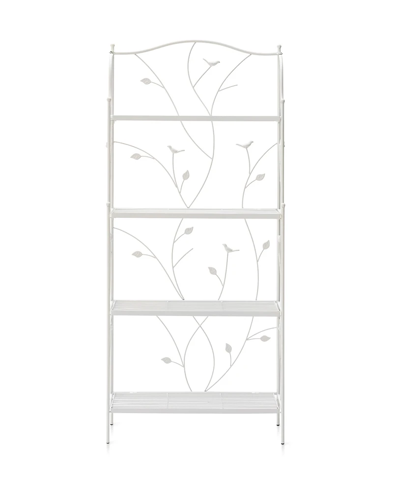Glitzhome 52" H 4-Tiered Rectangular Metal Shelf Plant Stand or Storage Rack