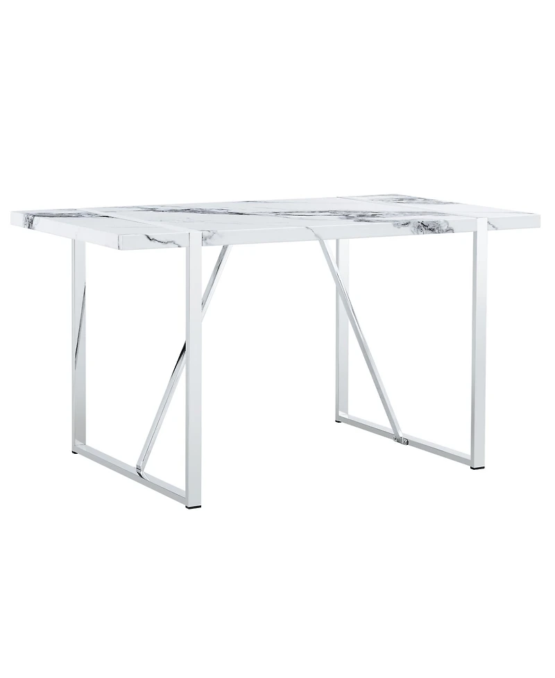 Streamdale 55" Faux Marble Dining Table for 4, Easy Assembly