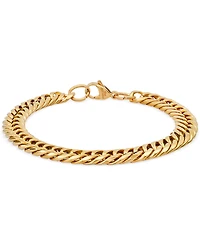 Steeltime Men's Stainless Steel Cuban Link Chain Bracelet