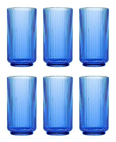 Abode Homewares Mesa Jumbo Cobalt Glasses, Set of 6
