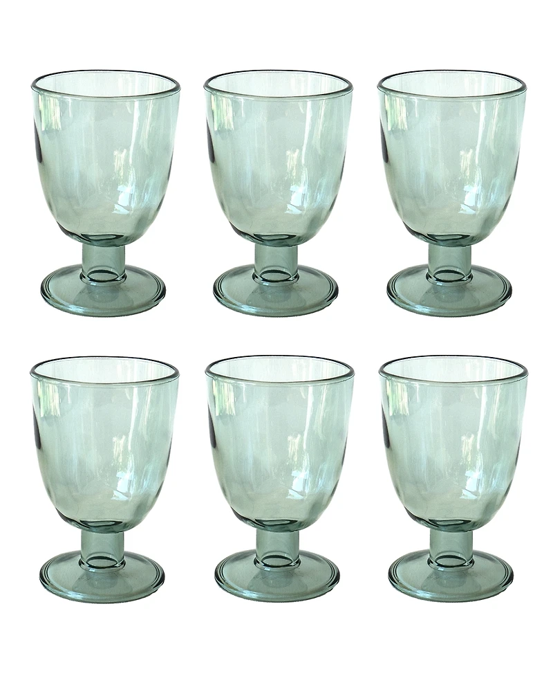 Abode Homewares Rustic Goblets Glasses, Set of 6