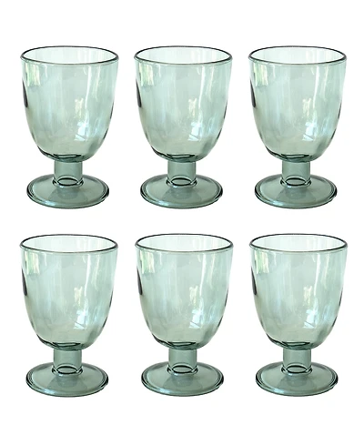 Abode Homewares Rustic Goblets Glasses, Set of 6