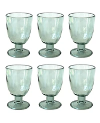 Abode Homewares Rustic Goblets Glasses, Set of 6