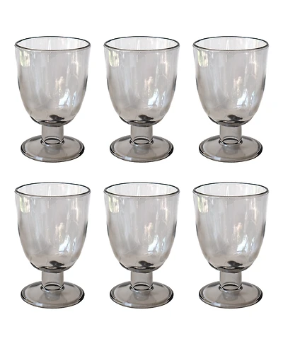 Abode Homewares Rustic Goblets Glasses, Set of 6