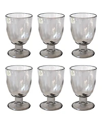 Abode Homewares Rustic Goblets Glasses, Set of 6