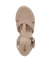 LifeStride Women's Everly Washable Block Heel Strappy Sandals