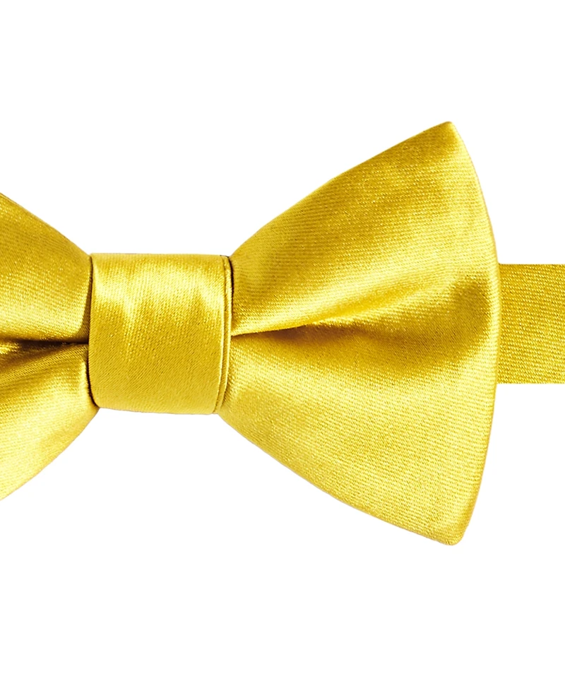 Tayion Collection Men's Black & Gold Solid Bow Tie