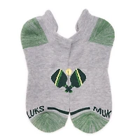 Muk Luks Men's 6 Pack Pickleball Ankle Socks, Black/Green, One Size