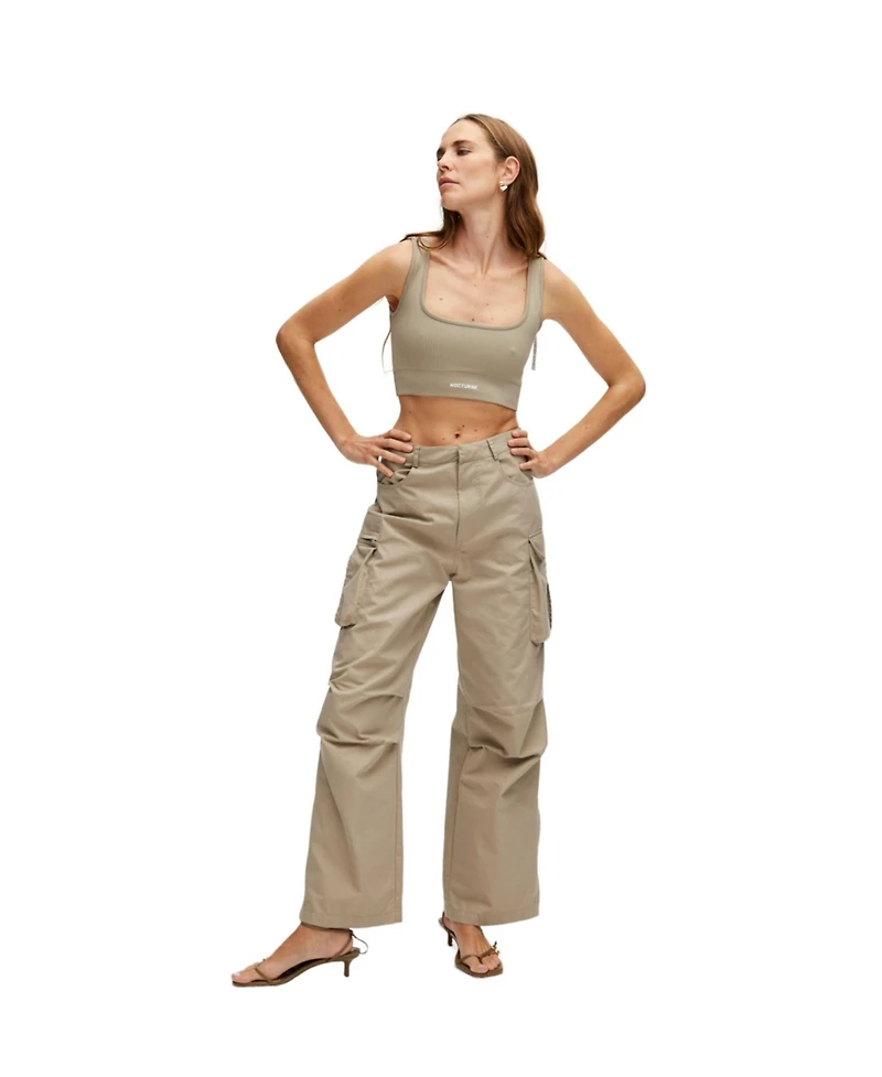 Nocturne Women's Ribbed Crop Top