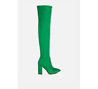 London Rag Schiffer High Block Heeled Long Boot