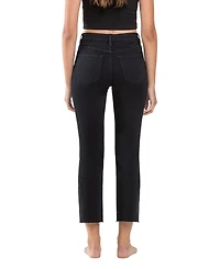 Vervet Women's High Rise Raw Hem Straight Jeans