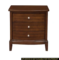 Streamdale 3-Drawer Nightstand in Dark Cherry Finish