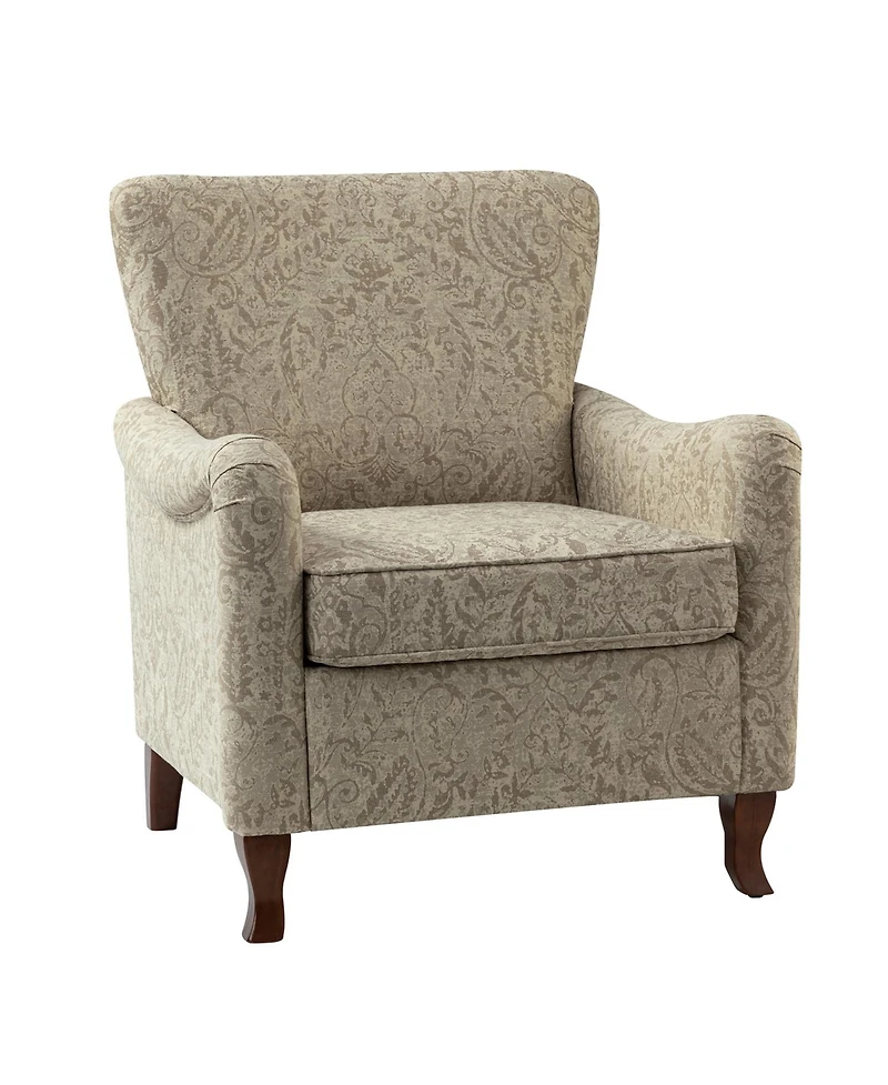 Ewert Comfy Floral Fabric Pattern Armchair with Wingback Design