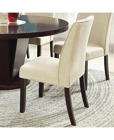 Ivory Fabric Dining Chairs, Set of 2