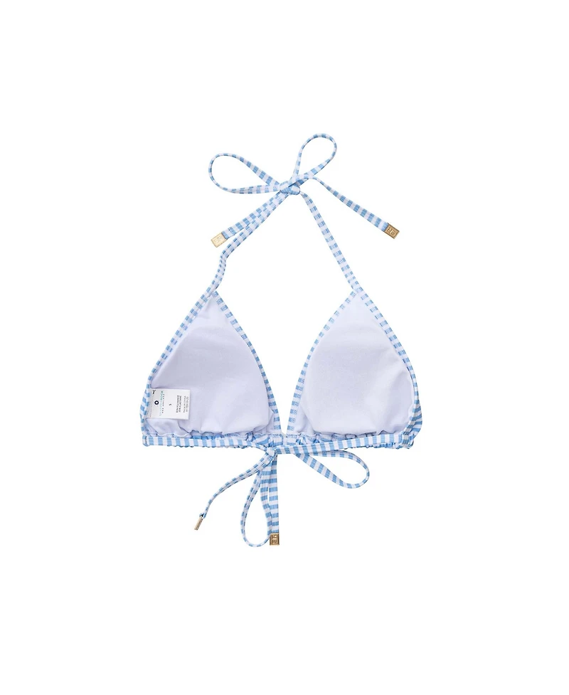 Ladies Powder Blue Sustainable Bikini Top