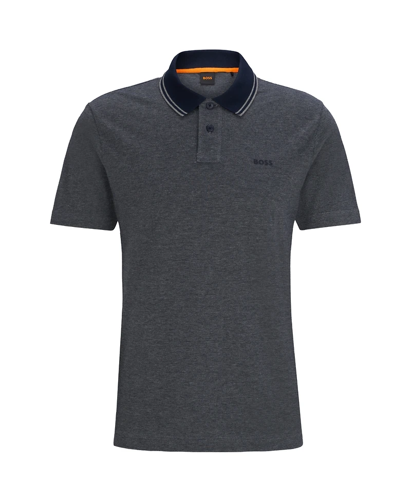 Boss by Hugo Men's Oxford-Pique Cotton Relaxed-Fit Polo Shirt