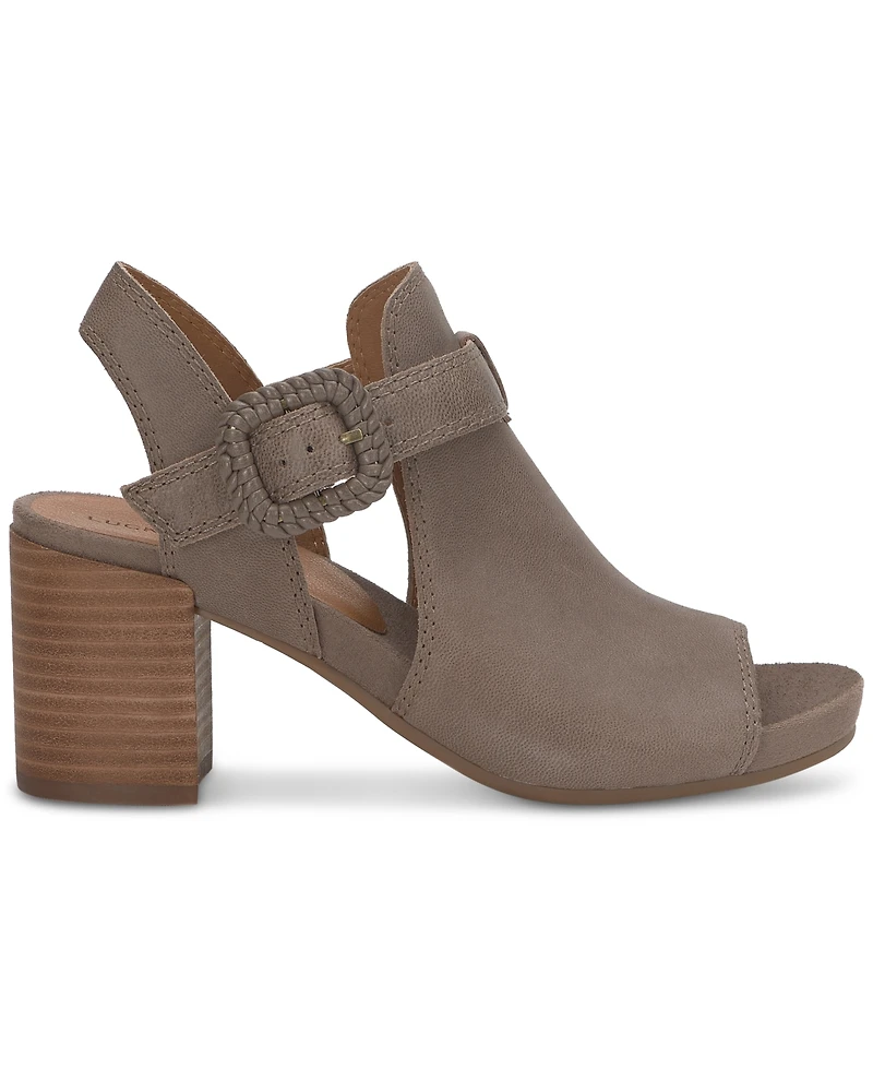Lucky Brand Women's Juliane Cutout Slingback Block Heel Sandals