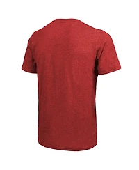 Men's Majestic Threads Scarlet San Francisco 49ers Super Bowl Lviii Tri-Blend T-shirt