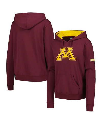 Women's Stadium Athletic Maroon Minnesota Golden Gophers Big Logo Pullover Hoodie