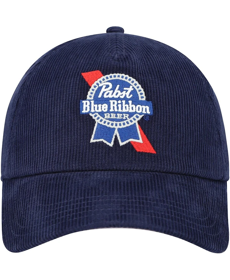 Men's American Needle Navy Pabst Blue Ribbon Roscoe Corduroy Adjustable Hat