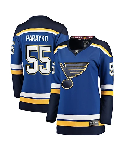 Women's Fanatics Colton Parayko Blue St. Louis Blues Breakaway Player Jersey