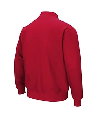 Men's Colosseum Red Miami University RedHawks Tortugas Logo Quarter-Zip Jacket