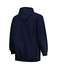Men's Profile Deep Sea Blue Seattle Kraken Big and Tall Arch Over Logo Pullover Hoodie