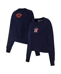 Women's Pro Standard Navy Houston Astros Painted Sky Pullover Sweatshirt