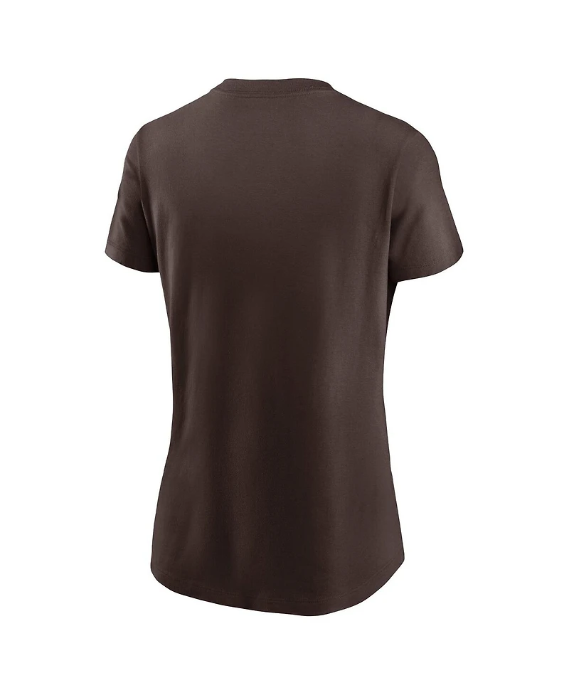 Women's Nike Brown San Diego Padres Wordmark T-shirt