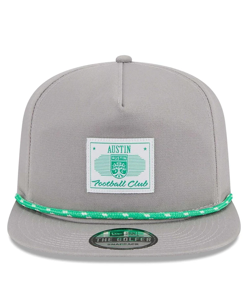 Men's New Era Gray Austin Fc Established Patch 9FORTY A-Frame Trucker Adjustable Hat