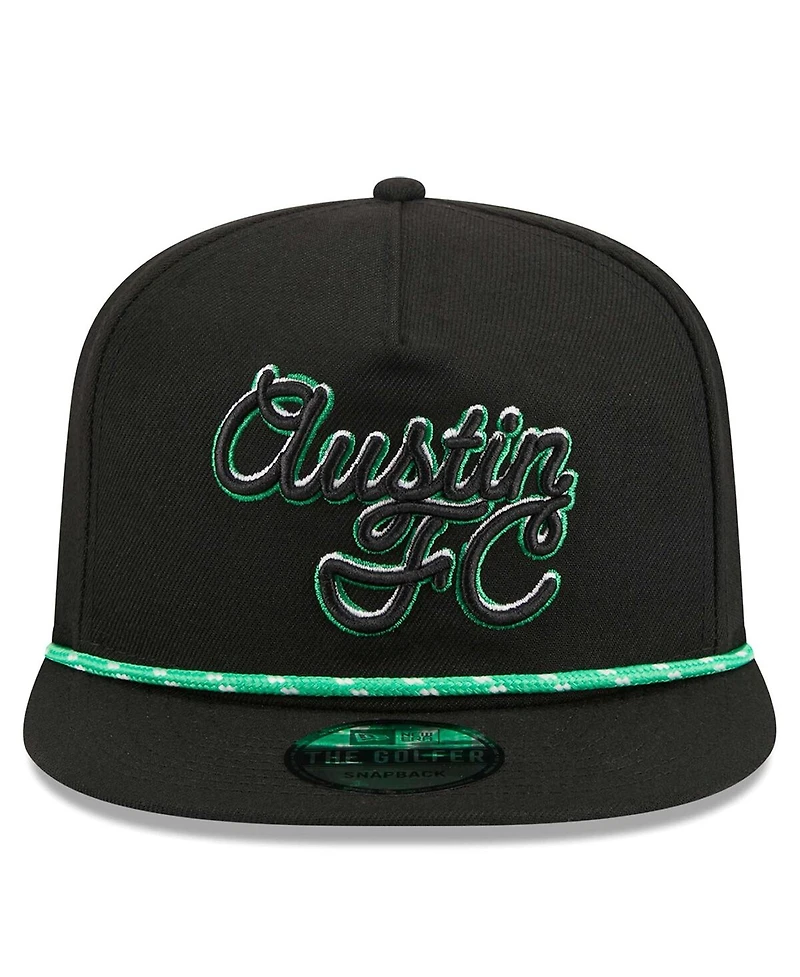Men's New Era Black Austin Fc Script Golfer Adjustable Hat