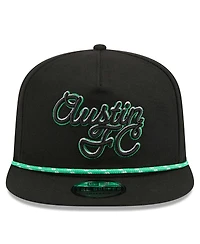 Men's New Era Black Austin Fc Script Golfer Adjustable Hat