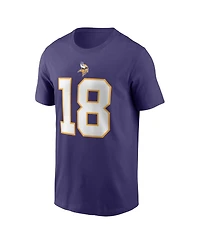 Men's Nike Justin Jefferson Purple Minnesota Vikings Classic Player Name and Number T-shirt