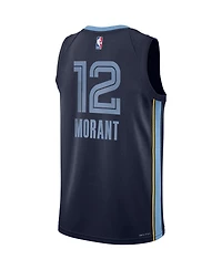 Big Boys Nike Ja Morant Navy Memphis Grizzlies Swingman Jersey - Icon Edition