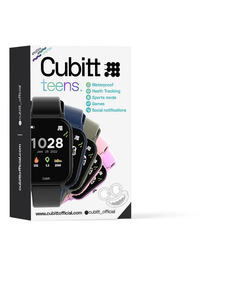 Cubitt Teens Smart watch / Fitness Tracker Rubber Strap for Boys and Girls