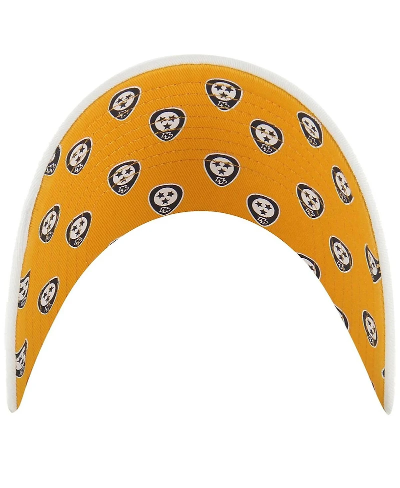 Women's '47 Brand White Nashville Predators Confetti Clean Up Adjustable Hat