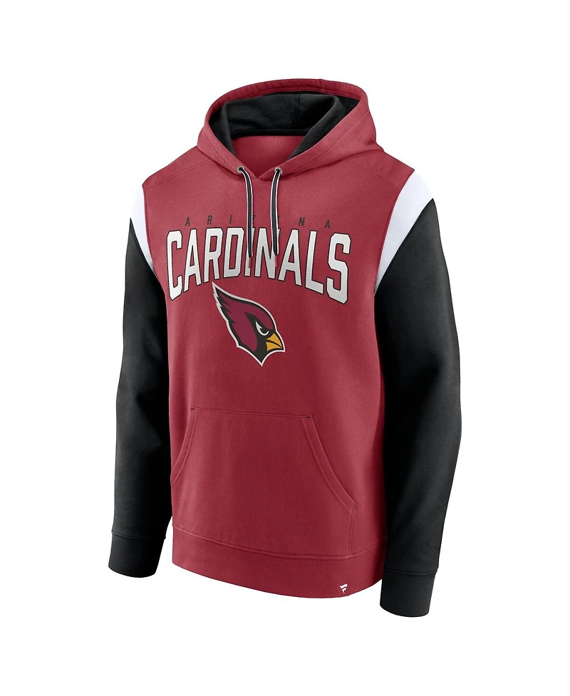 Men's Fanatics Cardinal Arizona Cardinals Trench Battle Pullover Hoodie