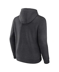 Men's Fanatics Heather Charcoal Brooklyn Nets Primary Logo Pullover Hoodie
